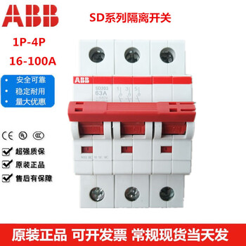 Abb isolation switch circuit breaker sd201/202/203/204/25 32a 40a 63a 80a 100 100a 4p