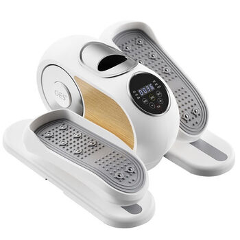 Oes smart indoor home small fitness equipment magnetically controlled silent elliptical stepper pearl white-12-speed resistance adjustment/silent magnetic control