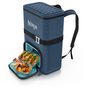 Ninja frostvault go portable outdoor camping cooler bag 24 cans leak-proof wet and dry separation lake blue