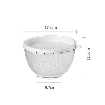 Enshousu large vegetable dehydrator household manual salad drainage basket kitchen dryer fruit washing and draining artifact vegetable salad small drainage basket