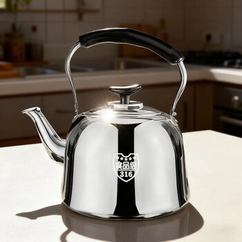 Fat donglai's same style kettle, 316 stainless steel, stainless steel kettle, extra thick, large capacity, whistle kettle, extra thick, whistle, can hold 11.5 catties of water, 6000ml, universal for stoves