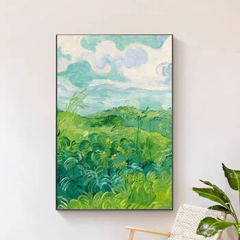 Kecss van gogh healing cross stitch 2025 new line embroidery living room and restaurant self-embroidery handmade embroidery vertical version porch full embroidery cotton thread 50*70cm medium grid 3-strand thread embroidery