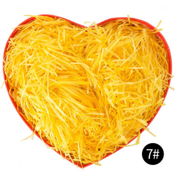 Raffia filling internet celebrity gift box souvenir cushioning filling for boyfriend and girlfriend wedding candy bedding manufacturer wholesale yellow 500g super cost-effective