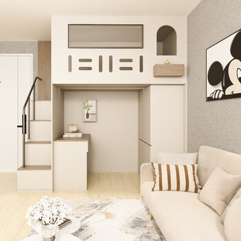 Rsrddy hong kong whole house custom-made one-piece children's bunk bed wardrobe bed one room into two rooms partition bed small apartment 200 payment