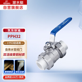 Submarine pph32 ppr stop ball valve 1 inch water pipe valve double union brass check valve (32 caliber)