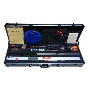 Huili's house inspection and measurement tool set combination 2-meter ruler and level ruler for decoration company quality inspection special wall detection long box 23-piece set (with pointer ruler)