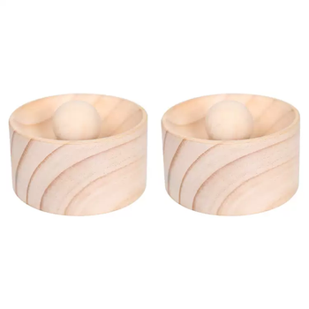 Yusenyi new type of dumpling maker wooden round kitchen household rolling dumpling wrapper mold with water-coated skin non-stick dumpling wrapper pressing dumpling wrapper artifact (2 pieces) ball-base selected solid wood