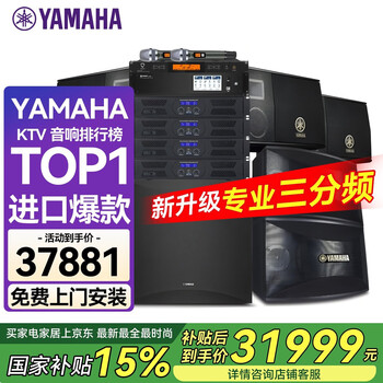 Yamaha imported audio kms2500 complete set of home ktv singing equipment karaoke karaoke machine audio 10-inch set professional karaoke home stage performance speakers 7.1 kms2500+910+ engineering custom amplifier