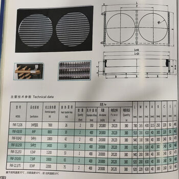 Keweili refrigerator freezer equipment air conditioning cold storage ice machine air-cooled universal fin condenser 10hp double air outlet 1360*220*730mm