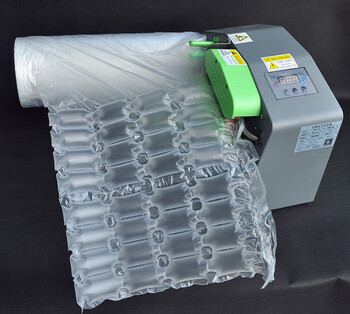 Four rows of cushioning air cushion roll film 300 meters for fragile goods packaging, gourd type inflatable rows of filling bags, four rows of bubbles, uninflated 300 meters, standard model