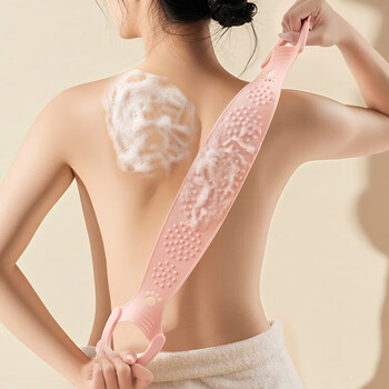 Imakara silicone bath towel pull back strip back bath towel rubbing artifact back bath towel powerful mud rub back silicone bath towel blue