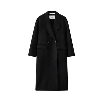 Marc o polo/mop winter new retro simple cashmere blended long woolen coat women's jacket 35x090a7113w