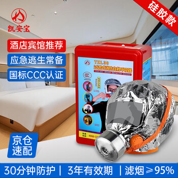 Kai'anbao fire gas mask fire escape smoke mask family hotel room filter self-rescue respirator tzl30 (standard style)