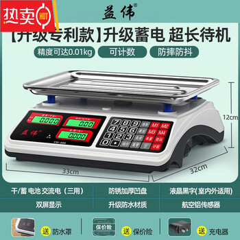 Kshk high-quality electronic scale, high-precision, commercial, small, accurate, gram scale for selling vegetables, weighing household kitchen food, patented ultra-long standby, power saving, lcd concave plate/
