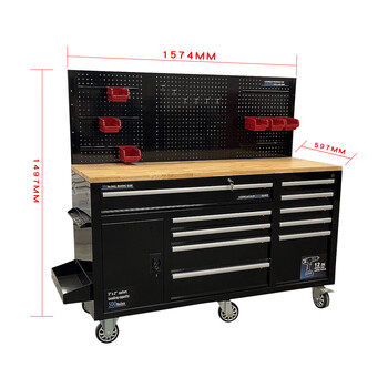 Jiang zhiai maiha european and american tool cart cart heavy-duty workshop auto repair mobile repair tool cabinet multi-function cart 1574*597*1497 black