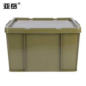 Yayue plastic storage box thickened storage box turnover box industrial style organizing box with lid logistics box glove box storage box warehouse storage box military green extra large size 710*480*380mm