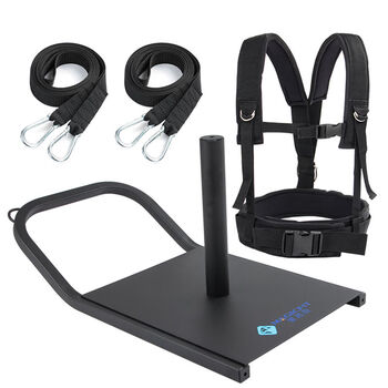 Magicfit fitness track and field sled car pull resistance sled weight training powersled starting explosive strength maroon thick column plus adjustable shoulder straps