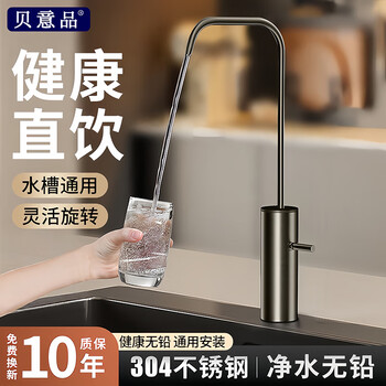 Beiyipin water purifier faucet 304 stainless steel pure direct drinking water kitchen water purifier single cold water faucet healthy direct drinking