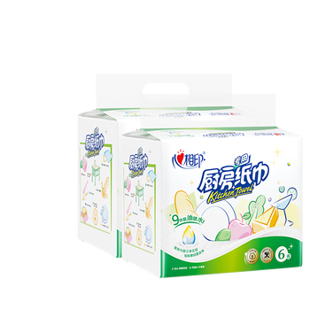 Xinxiangyin kitchen roll kitchen paper kitchen paper towels special paper towels that absorb oil, absorb water and remove oil stains 2 layers 70 sections * 12 rolls
