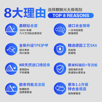 Kirin light wiper wiper (nissan shuaike/jinke/16-year-old bluebird/gori/jingrui) original silent 26/14u front wiper 1 pair chery tiggo 8/jingyi s50/santa fe