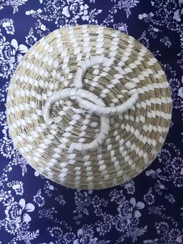 Yusen yi cao weaving handmade reed steamer iron aluminum pot rice cooker electric pot non-arched natural pot lid with high dripping pot lid 29 cm inner diameter of the pot mouth