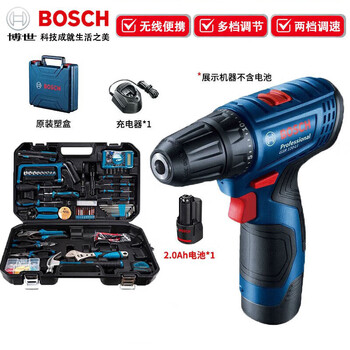 Bosch (bosch) lithium cordless electric drill gsr 120-li hand electric drill screwdriver electric tool imported single electric + chuangyi toolbox 108-piece set