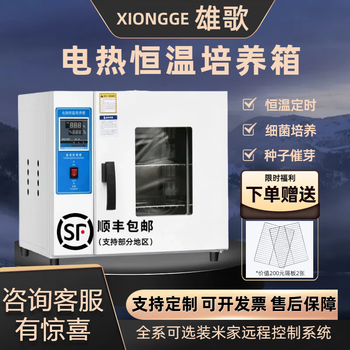 Xiongge electric heating constant temperature incubator constant temperature box vibrio mold microorganism seed germination box incubator laboratory 303-0 galvanized inner tank 25*25*25 without blast