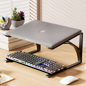 Zhizhi yifan laptop stand radiator gaming notebook base elevated stand support suspension office portable storage rack black - double layer reinforcement suitable for 10-18 inches