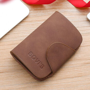 Meipai key bag men's leather key bag compact and ultra-small access card bag two-in-one cute women's multi-function card bag sn light brown