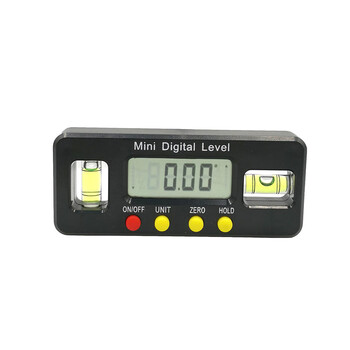 Rsrddy digital display level 100mm strong magnetic mini electronic level inclinometer angle ruler digital display caliper high precision black 2 bubbles