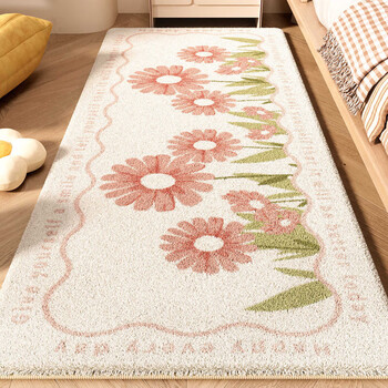 Beijing's imitation cashmere bedroom bedside blanket, living room, thickened anti-fall floor mat, bay window, luxury anti-slip mat in front of the bed