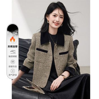 Xinfei feather quilted thickened small fragrant style short jacket for women 25 years latest high-end sense small person western style super good-looking top