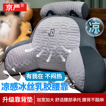 Jingyan pillow, bedside cushion, bed pillow, sofa back cushion, dormitory cushion, soft bag, lumbar cushion, sofa pillow, husky latex ice silk bedside recommendation, removable cushion + pillow, large size 70*50*25cm, independent inner tank, removable and washable