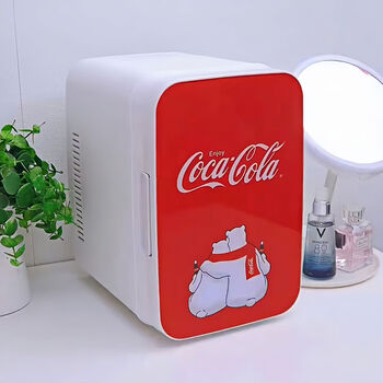 12l retro small refrigerator red paint car refrigerator car home dual-purpose bank company gift 8l polar bear style