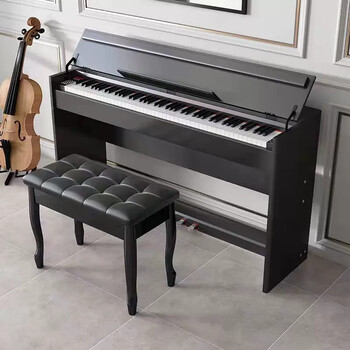 Kawaii electric piano heavy hammer 88 keys beginners home practice piano adult children professional grade examination electronic piano y01-wood grain black vertical cover-dynamic keyboard