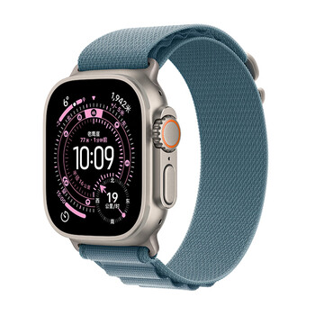 Apple/apple watch ultra3 smart watch gps+ cellular model 49 mm primary color titanium case light blue loop sports strap l