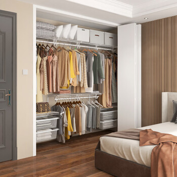 Binai walk-in closet open metal wardrobe hangers small apartment whole house customized furniture wall-mounted racks customized no. 1, the price is subject to the design plan