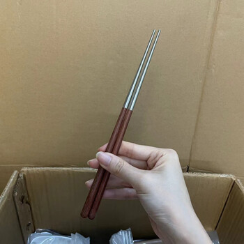 Muyuge spoon three-piece set yanyihaowu 304 food-grade japanese chopsticks retro set household pointed chicken wing wood meal chicken wing wood chopsticks