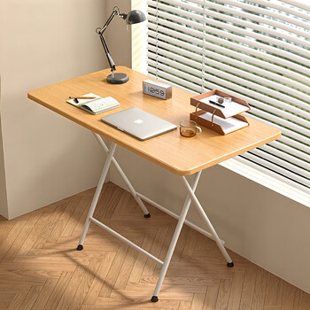 Yupin computer desk simple folding study desk rental home convenient dining table bgz826 wood color 70*50cm