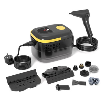 High-power household steam cleaner, high temperature and high pressure, professional cleaning of home appliances, air conditioners, range hoods, water heaters and equipment. lcd standard model (highly efficient sterilization and mite removal). free ten-piece set. cleans the whole house without leaving any gaps.