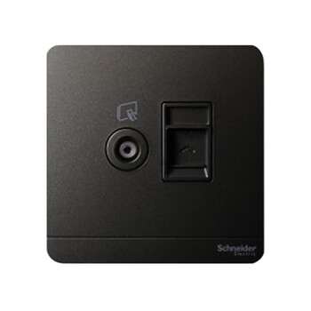 Schneider yishang series deep space gray single tv + with protective door category 5 information socket e8332tvrjs5_dg_c1 tv + with protective door category 5e information socket yishang deep space gray