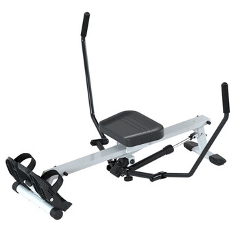Sean lee super fat-burning simulation sculls hydraulic rowing machine home fitness equipment rowing machine silver large load-bearing 12 levels of resistance