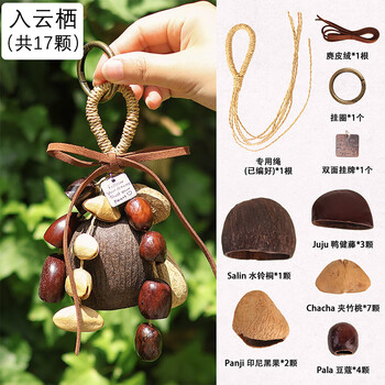 Nutshell rattle handmade diy pendant best friend birthday gift teacher's day bag ornament healing decoration wind chime pendant material package ruyunqi