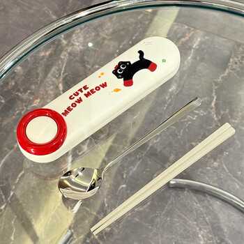 Bsd cute portable tableware set stainless steel chopsticks and spoon set portable tableware storage box for one person portable tableware ordinary style (red 2-piece set)