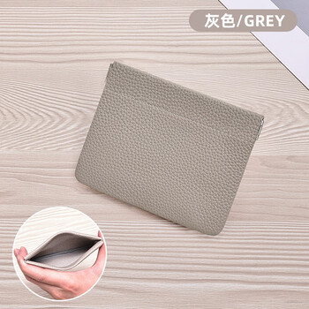 Banyanu 2025 new genuine leather women's wallet women's large capacity cowhide storage bag women's simple portable coin purse women gray-short style_(first layer cowhide)