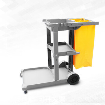 Wen siyu small cleaning cart multi-functional cleaning cart linen cart property shopping mall hotel guest room cleaning cart af08170 cleaning cart - gray (including bag)