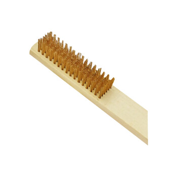 Pall copper wire brush 8*18 row wooden handle polishing rust removal copper wire brush