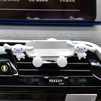 Yusenyi car mobile phone holder car cartoon cute car air conditioning outlet mobile phone navigation fixed support bracket female long-eared dog (mobile phone holder)