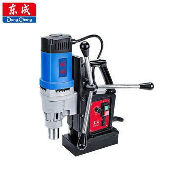 Dongcheng multifunctional magnetic seat drill strong magnetic power high power magnetic drill industrial grade iron suction drill j1c-ff-28