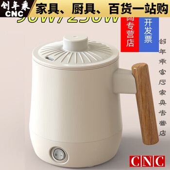 Mini electric kettle for dormitory students small capacity dormitory kettle low power 100w 200w noodle cup white - two-speed adjustable ceramic glazed inner pot 0ml
